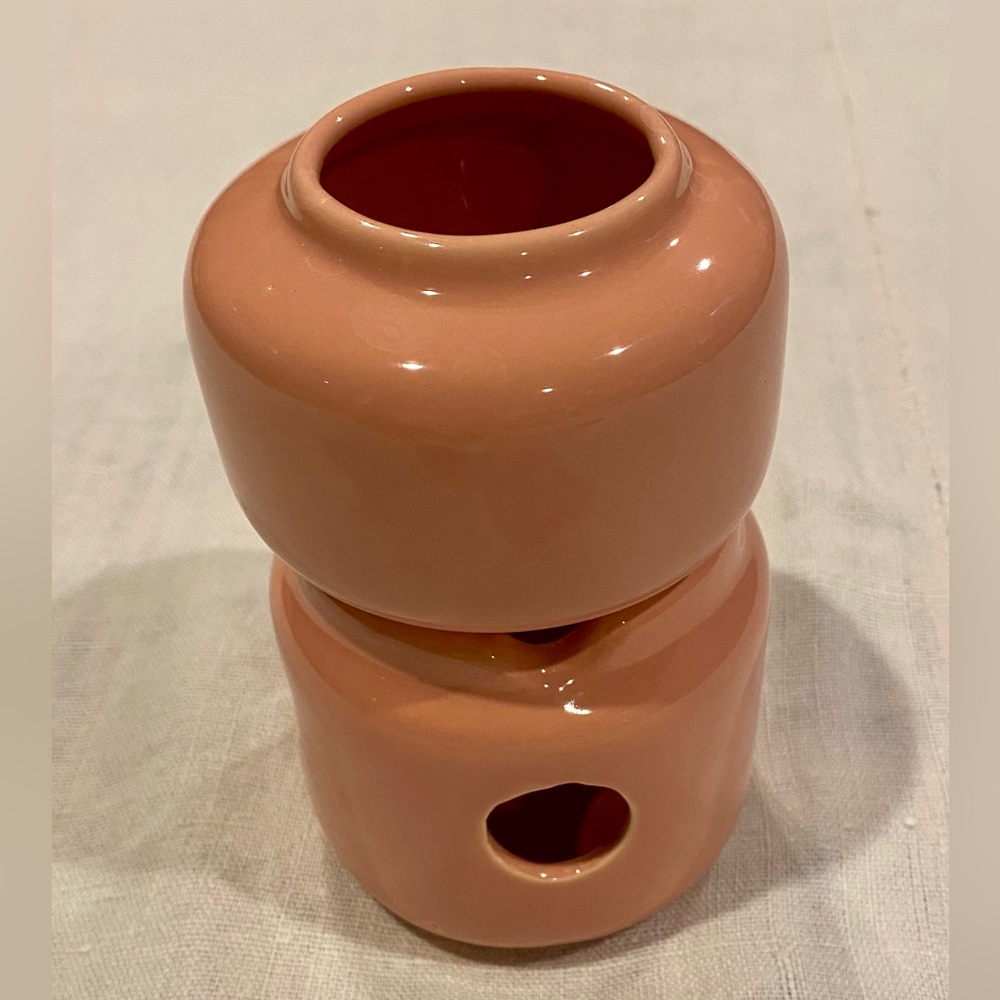 Vintage  peach colored potpourri  vessel  - aromatherapy diffuser